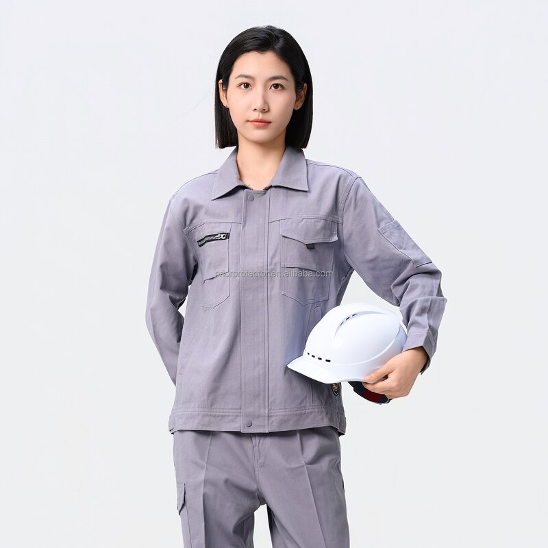Construction Work Uniform Manufacturer - 100% Cotton 270 Grams Thick Twill Breathable PPE Sets Knee-Length Design Safety Customized Logo Unisex
