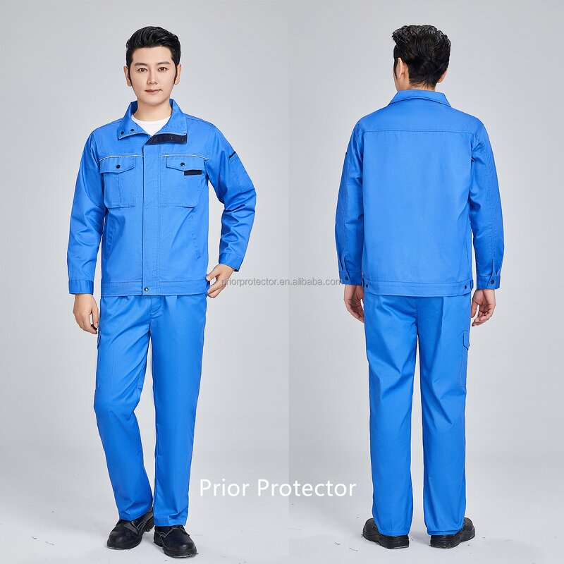 Construction Work Suits Manufacturer - 80/20 TC 235 Grams Thick Twill Breathable Cotton Sets Knee-Length Design Safety Working Clothes