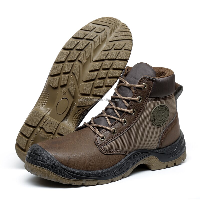 Men's Safety Boots Manufacturer - HOT Sale Factory Waterproof Black High Cut Microfiber Leather Funky Steeltoe for Autumn Winter