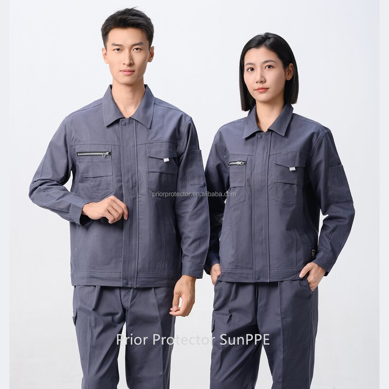 Construction Work Suits Manufacturer - 100% Cotton 270 Grams Thick Twill Breathable Knee-Length Design for Safety Working Clothes