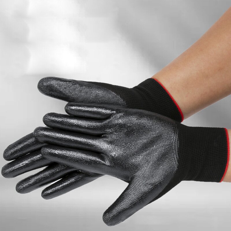 Nitrile Coated Gloves Manufacturer - 32 Grams Garden High Impact Flexible Customizable Red Construction Protective Cut Work Safety