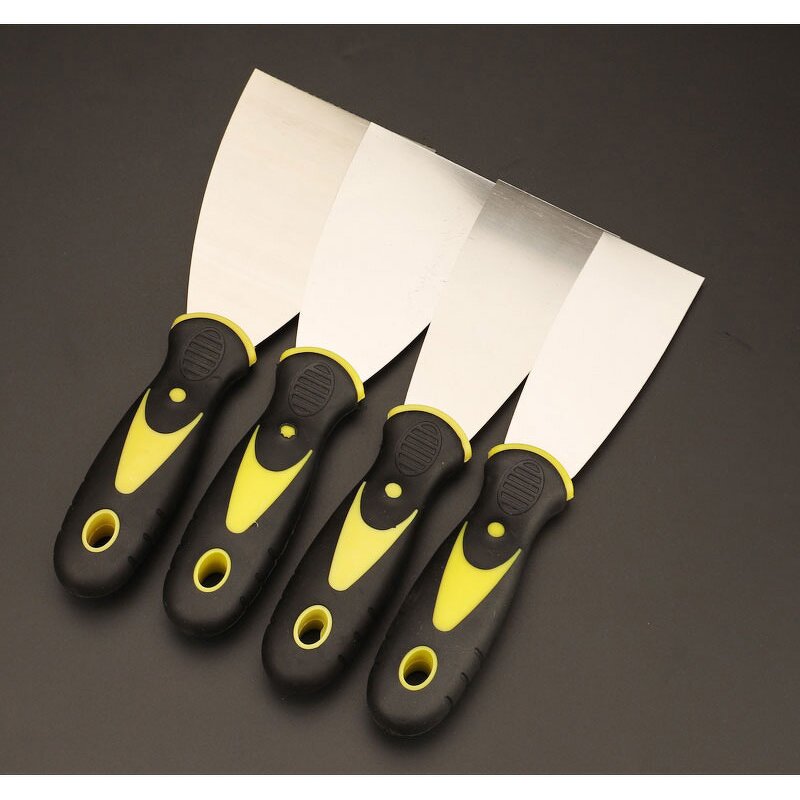 Painters' Plastering Knife Manufacturer - Stainless Steel Plastic Hammer End Handle Multi-Functional Industrial DIY Grade Bent Bevel Edge