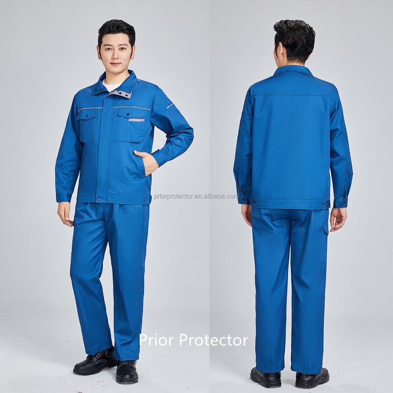 Construction Work Uniform Manufacturer - 80/20 TC 235g Thick Twill Breathable Cotton PPE Sets Knee-Length Safety Workwear