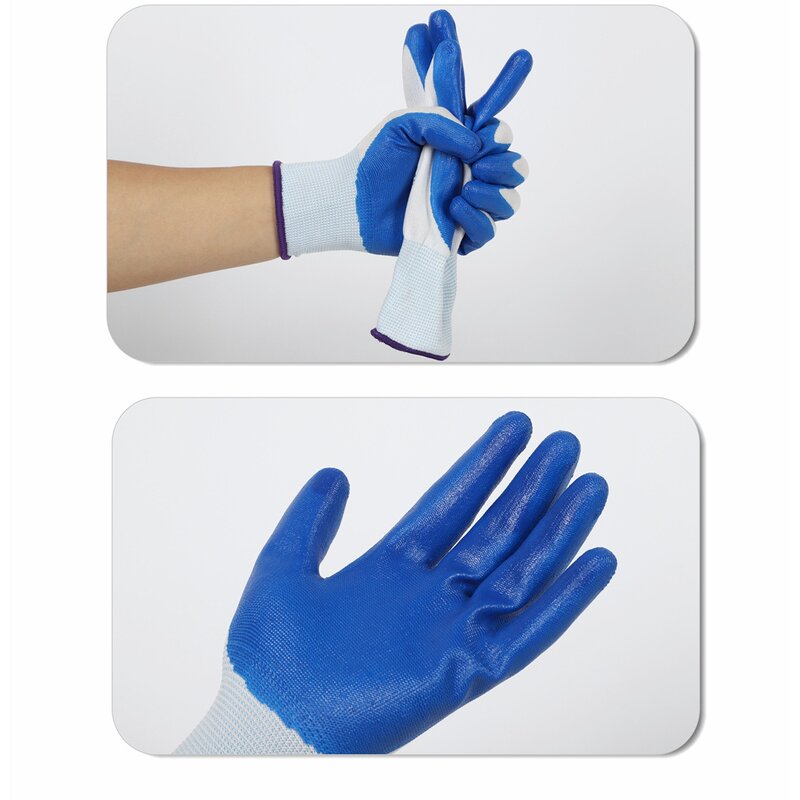 Nitrile Coated Gloves Manufacturer - 42 Grams High Impact Dipped Hand Grey Construction Protective Cut Work Safety