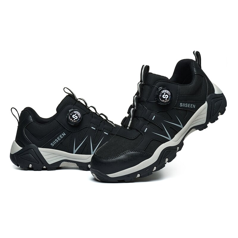 Steel Toe Safety Shoes Manufacturer - High Quality Hiking Work Sports Quick Lacing Strap MD Rubber Winter Industrial Unisex