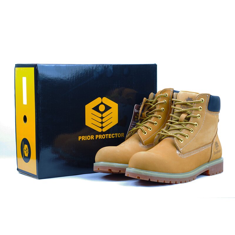 Men's Safety Shoes Manufacturer - Genuine Leather High Neck Goodyear Rubber Sole Woodland Custom Logo OEM