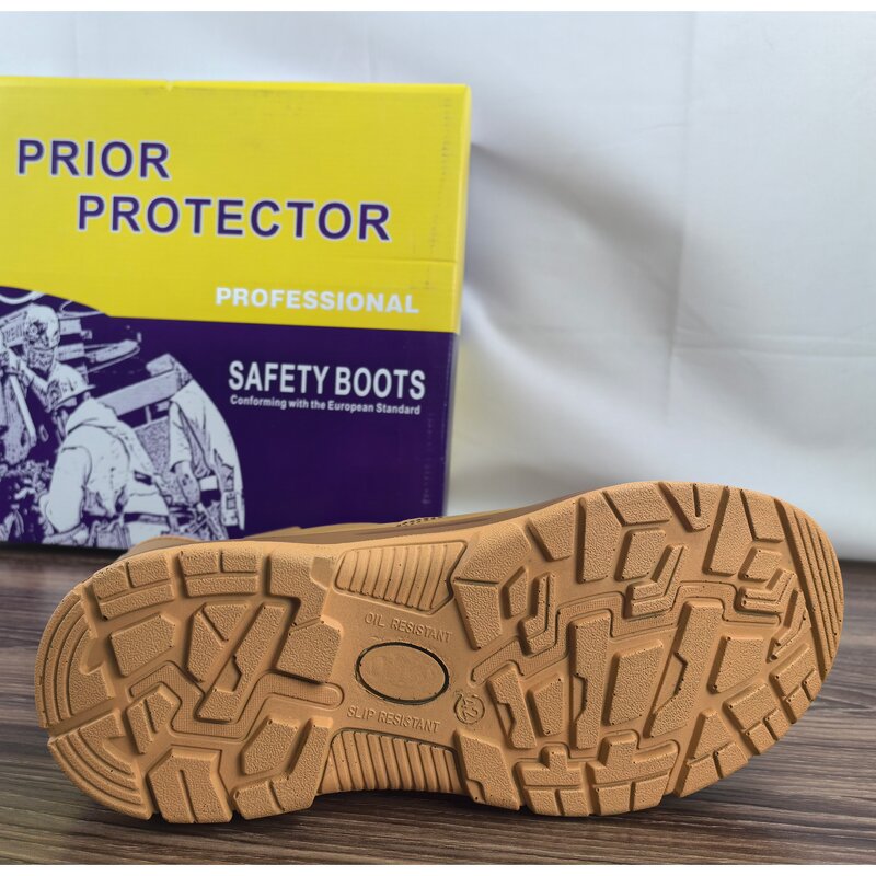 Men's Safety Boots Manufacturer - Popular High Cut Top Layer Genuine Leather Work New Fashion Industrial Construction