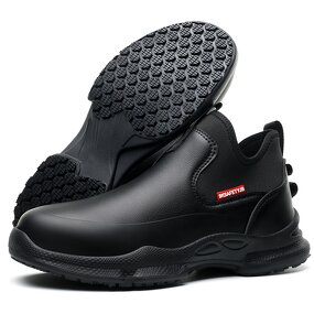 Chef Safety Shoes Manufacturer - SRC Lev Mid Cut Lightweight Rubber Leather Casual Work Super Anti-Slip Kitchen Restaurant Cook for Spring Summer