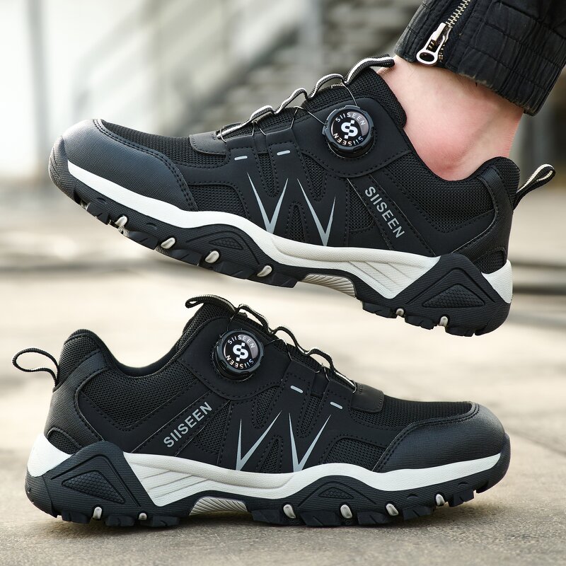 Steel Toe Safety Shoes Manufacturer - High Quality Hiking Work Sports Quick Lacing Strap MD Rubber Winter Industrial Unisex