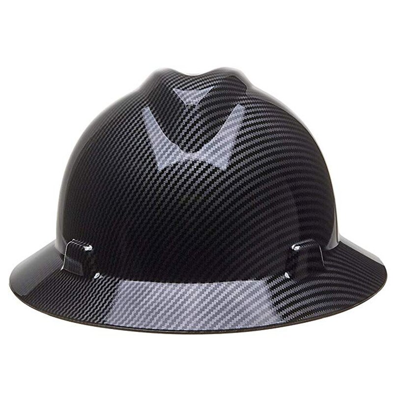 Construction Hard Hat Manufacturer - ANSI Light Weight Carbon Fiber HDPE Reinforced Plastics CFRP Industrial Safety Helmet with Splash Guard Styles