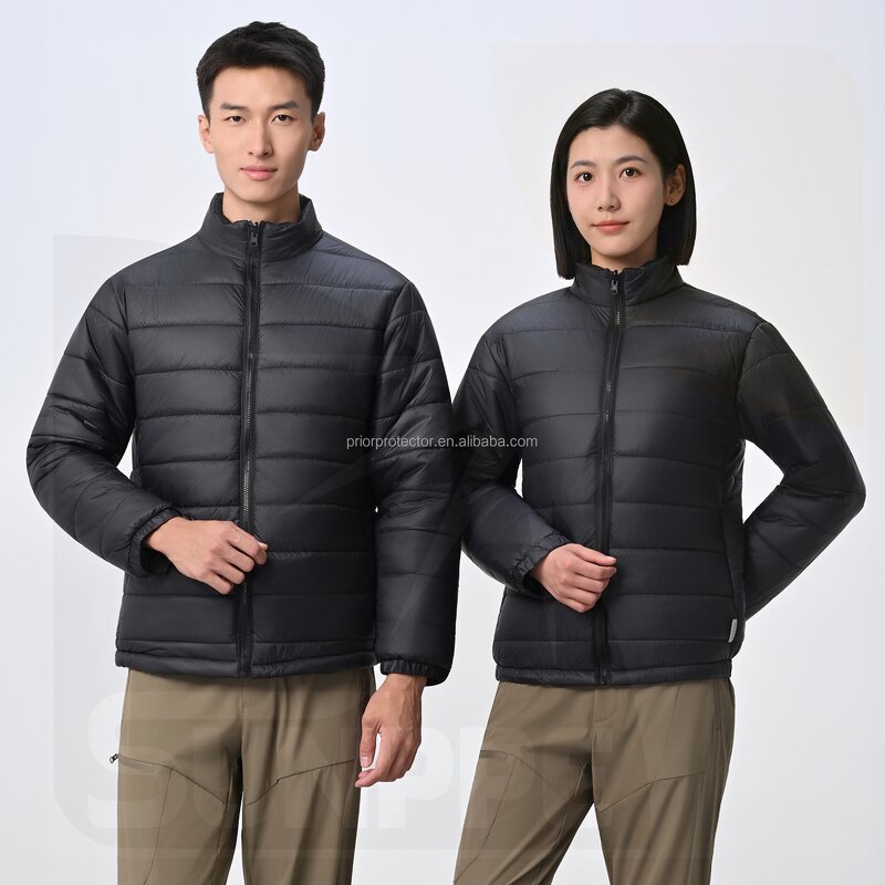 Lightweight Jacket Manufacturer - SunPPE Unisex Premium Artificial Air Cotton Filled Detachable Lined Hood YKK Zipper Windproof Waterproof