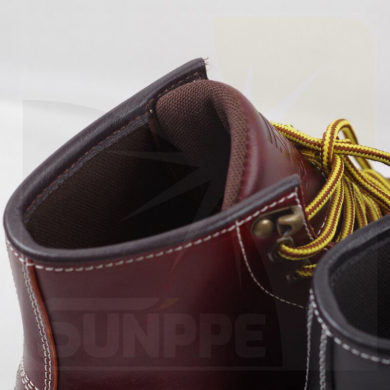 Men's Genuine Leather High Boots Manufacturer - Waterproof Lining & Goodyear Welt Oil-Resistant Safety Features