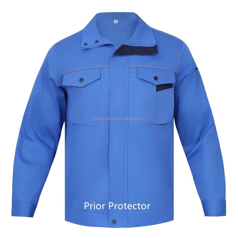 Construction Work Uniform Manufacturer - 80/20 TC Cotton Thick Twill Breathable PPE Sets Knee-Length Design Safety Unisex