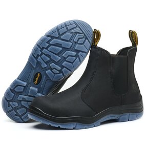 Women's Safety Boots Manufacturer - Glass Fibre Toe Genuine Leather Chelsea Work Casual Mid Cut Engineering Expensive for Men