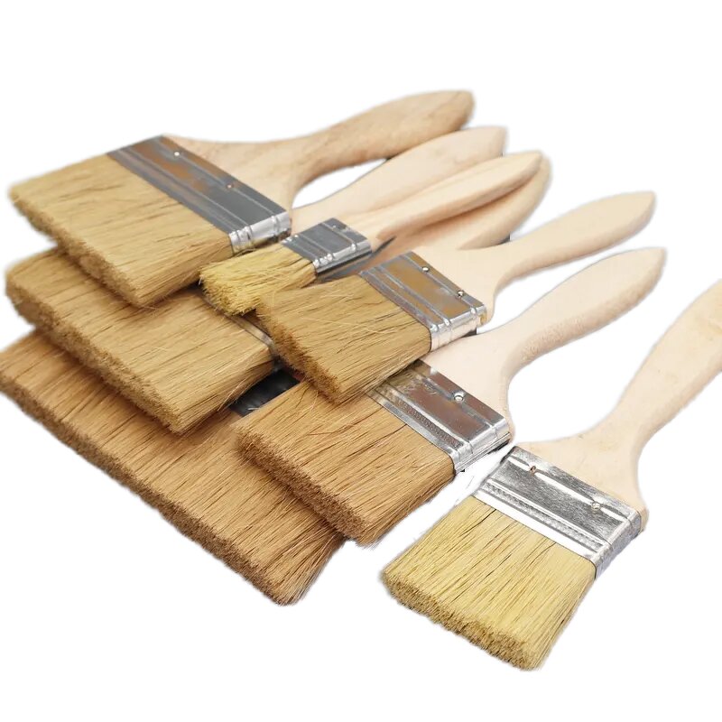 Paint Brushes Manufacturer - Professional High-Grade Bulk 1 2.5 3 4 Inch Wooden Handle Hand Tools DIY & OEM Customizable