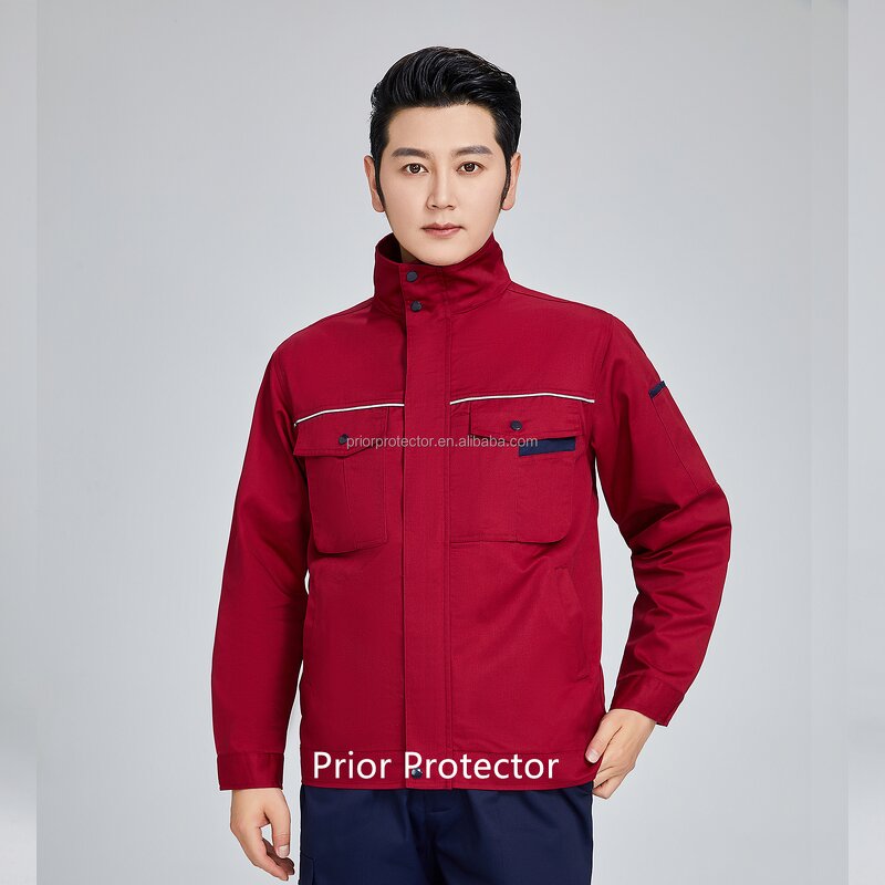 Construction Work Uniform Manufacturer - 80/20 TC 235g Thick Twill Breathable Cotton PPE Sets Knee-Length Safety Workwear