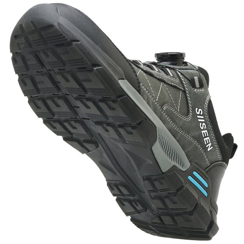 Safety Shoes Manufacturer - Rubber Sole Anti-slip Lightweight Quick Lacing Sneaker for Men Women Engineers