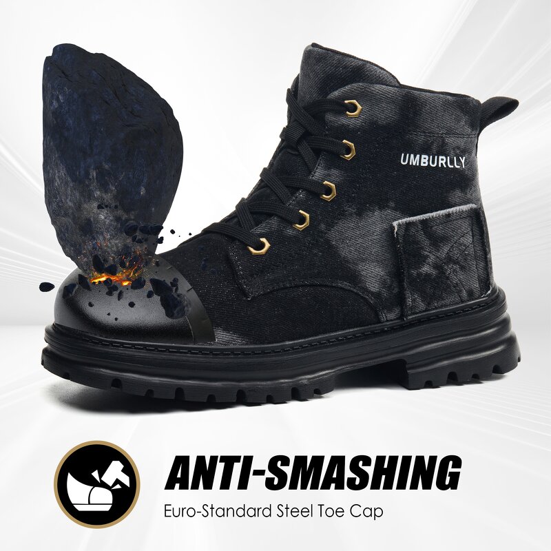 Unisex Safety Shoes Manufacturer - Wholesale Cheap Price Heavy Duty Steel Toed Work Boots Color Canvas Upper for Men & Women Winter