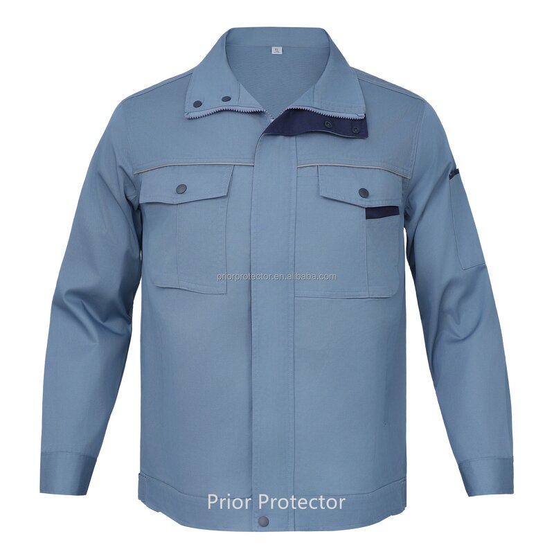 Construction Work Uniform Manufacturer - 80/20 TC Cotton Thick Twill Breathable PPE Sets Knee-Length Design Safety Unisex