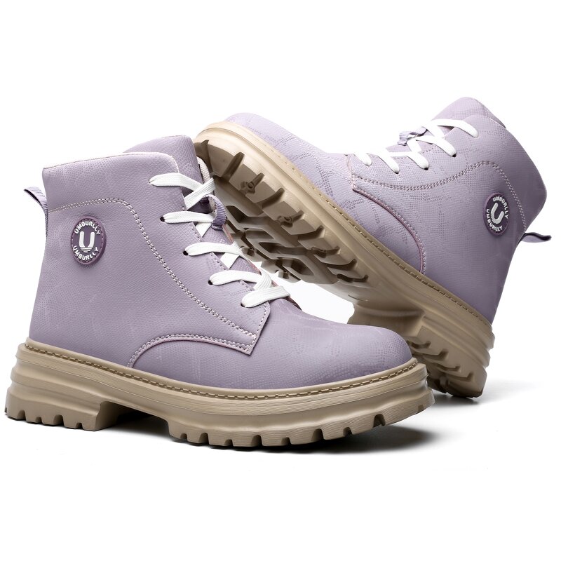 Lady Women Safety Shoes Manufacturer - Wholesale Cheap Price Heavy Duty Steel Toed Work Boots Martin Style Microfiber Upper