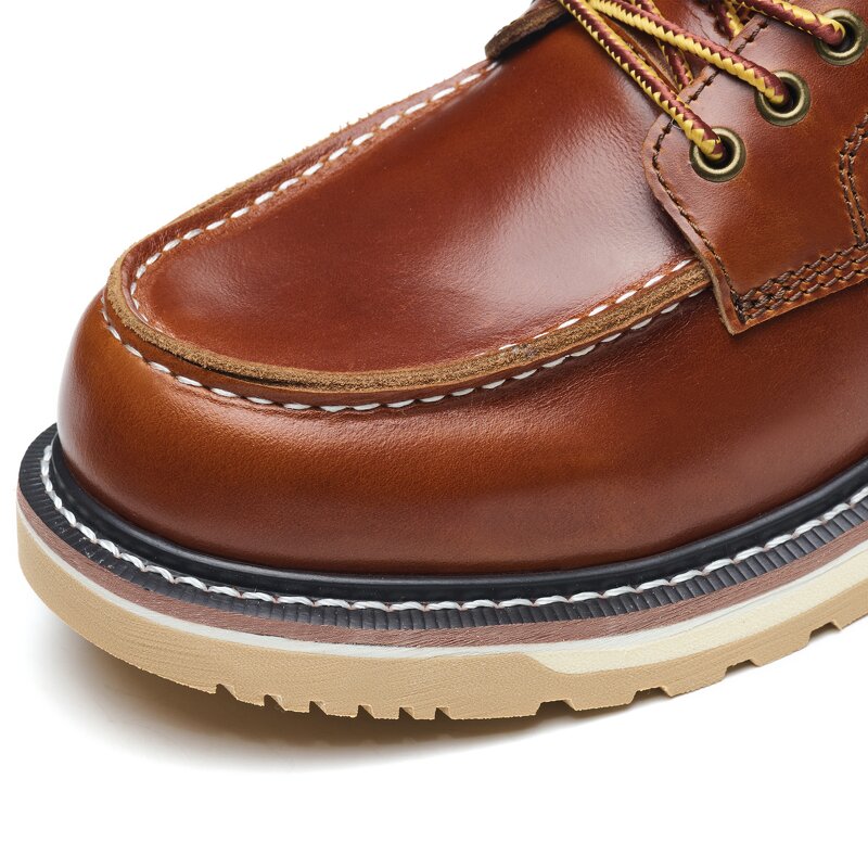Men's Goodyear Welt Boots Manufacturer - High Quality Oil Resistant Waterproof Lining Genuine Leather Top Layer Safety Shoes