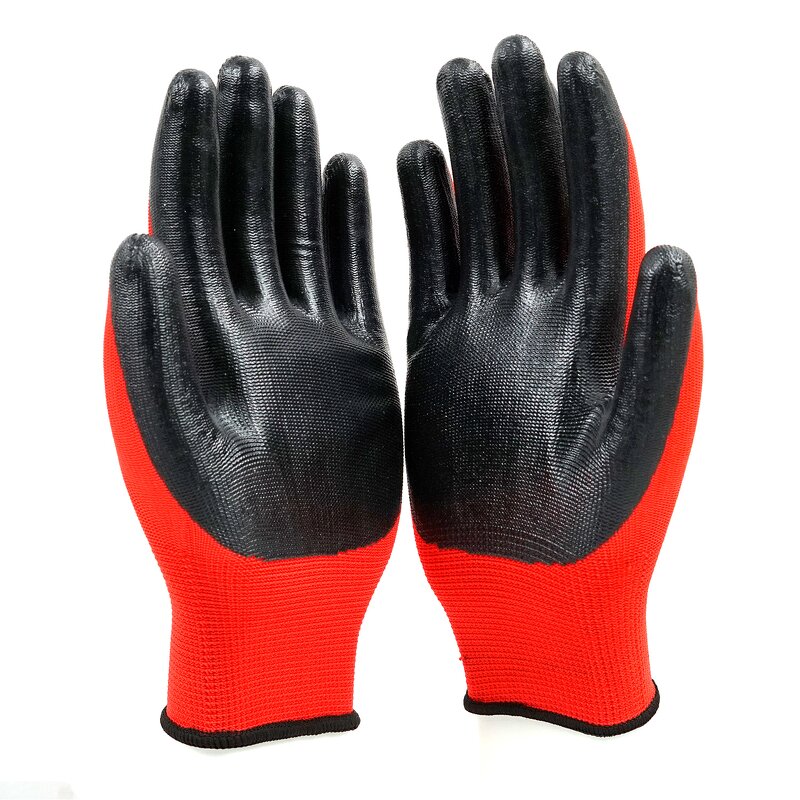 Nitrile Coated Gloves Manufacturer - 42 Grams High Impact Dipped Hand Grey Construction Protective Cut Work Safety