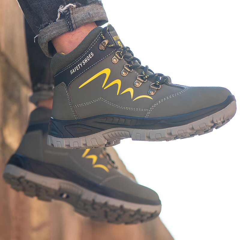 Steel Toe Safety Shoes Manufacturer - High Quality Hiking Factory Work Sports Dual Density PU Lightweight Industrial Unisex Microfiber