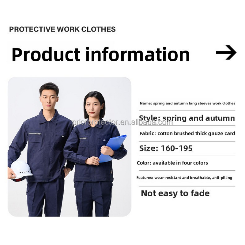 Construction Work Uniform Manufacturer - 100% Cotton 270g Thick Twill Breathable PPE Sets Knee-Length Design for Safety