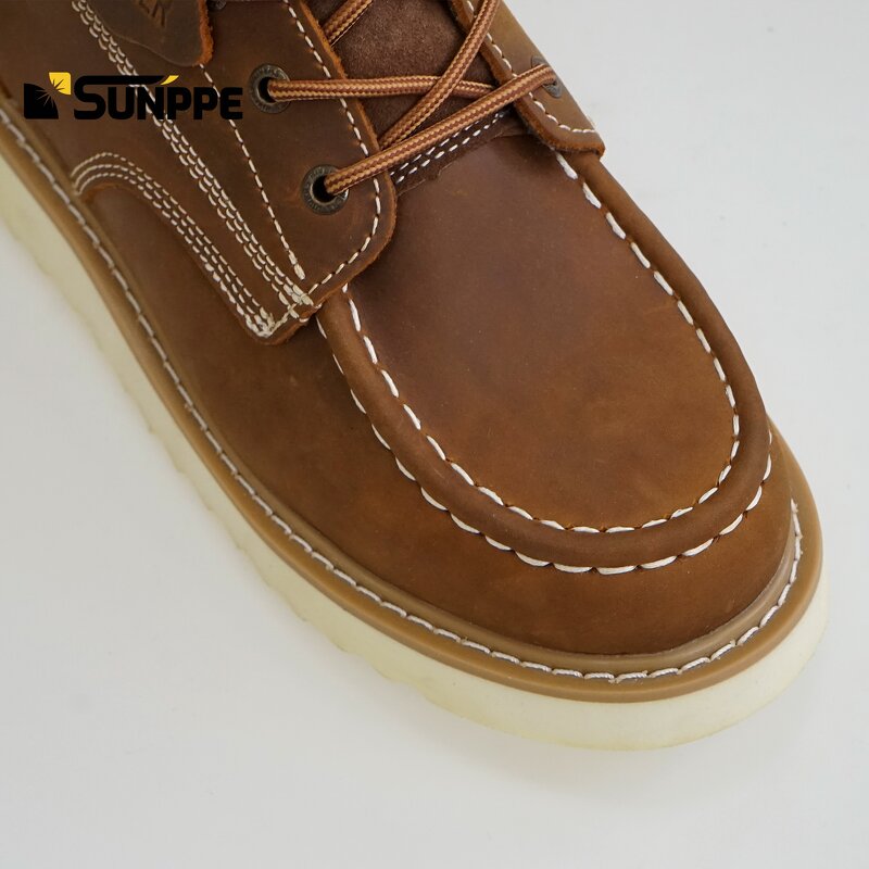 EN20345 Safety Boots Manufacturer - Custom Half Knee Summer Winter Crazy Horse Leather Genuine Welt Year Cowboy Style