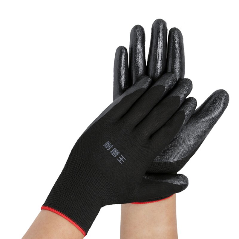 Nitrile Coated Gloves Manufacturer - 32 Grams Garden High Impact Flexible Customizable Red Construction Protective Cut Work Safety