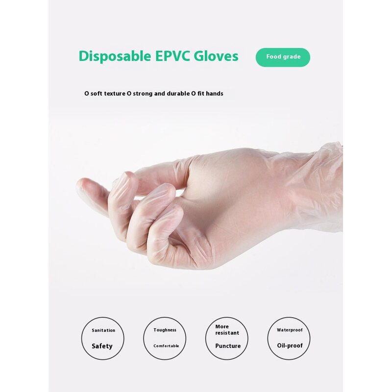 PVC Rubber Gloves Manufacturer - Wholesale SUNPPE Brand Black Disposable Neutral English Food Grade Thickened Durable Anti-Slip for Household