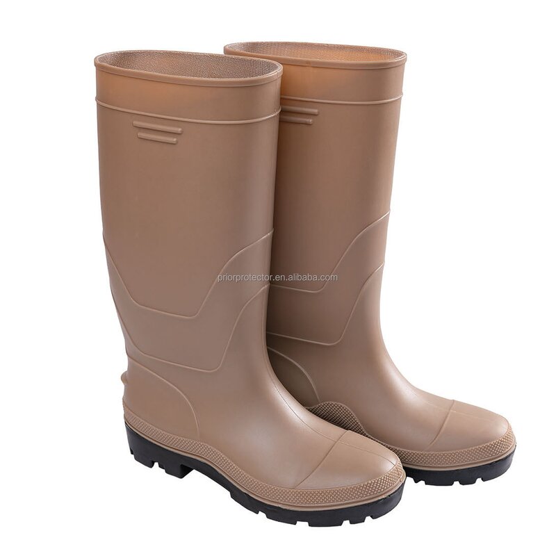 Men's PVC Rain Boots Manufacturer - 37CM Waterproof Wear-Resistant Anti-Slip Work Shoes Customizable Colors for Winter & Autumn
