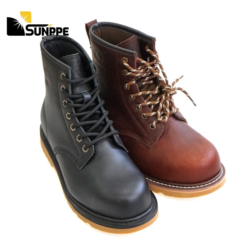 EN20345 Safety Boots Manufacturer - S3 Winter Genuine Leather Half-Knee Cowboy Style Steel Toe for Mining Oil Field Workers Custom
