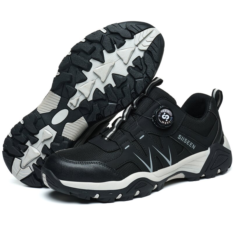 Steel Toe Safety Shoes Manufacturer - High Quality Hiking Work Sports Quick Lacing Strap MD Rubber Winter Industrial Unisex