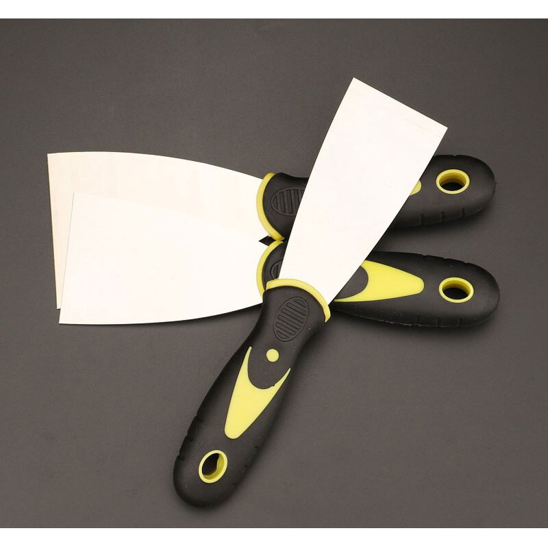 Painters' Plastering Knife Manufacturer - Stainless Steel Plastic Hammer End Handle Multi-Functional Industrial DIY Grade Bent Bevel Edge