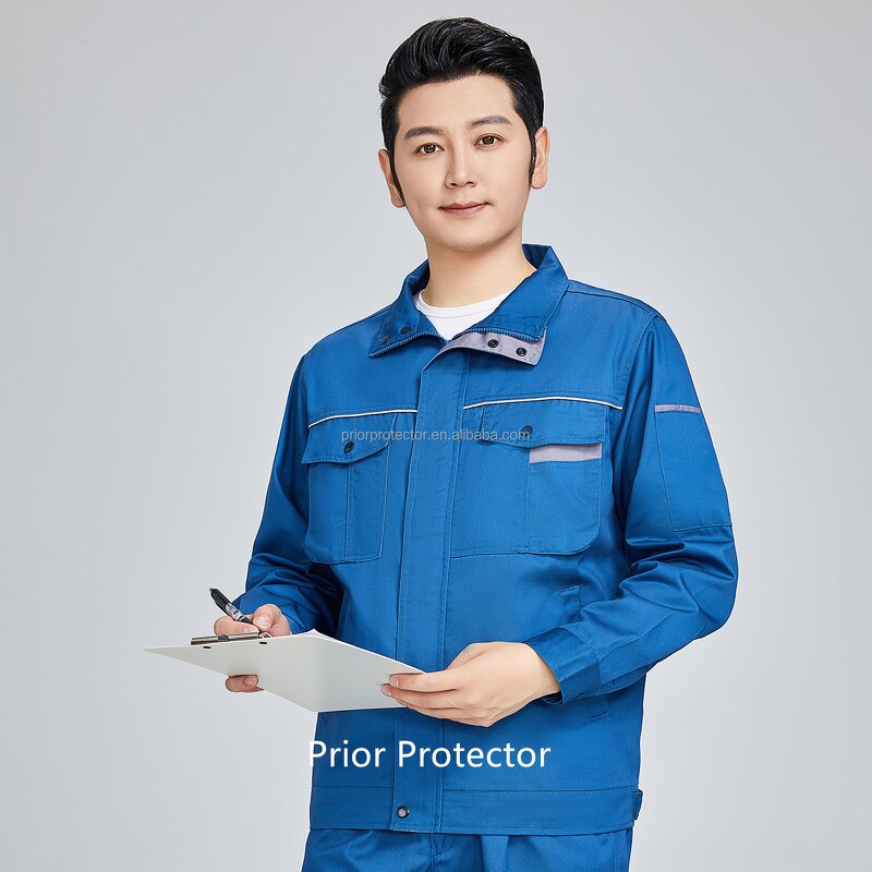 Construction Work Uniform Manufacturer - 80/20 TC 235g Thick Twill Breathable Cotton PPE Sets Knee-Length Safety Workwear