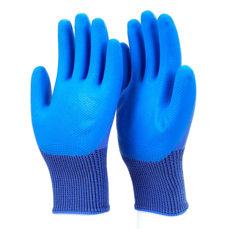 PU Coated Gloves Manufacturer - 42 Grams High Impact Dipped Nitrile Grey Construction Protective Safety for Industrial Work Guangzhou