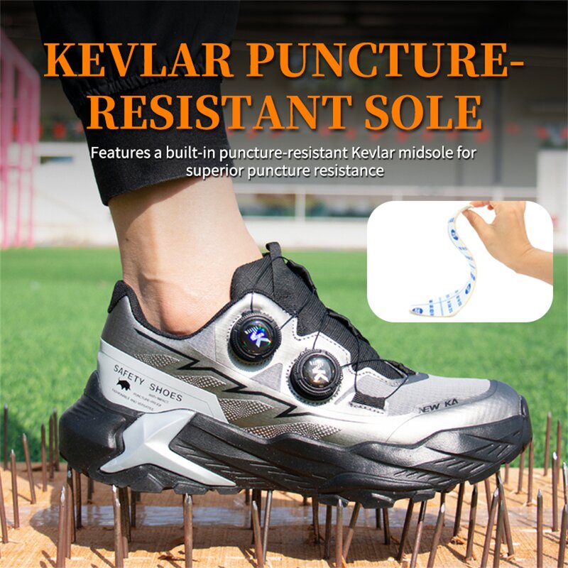 Men's Casual Safety Shoes Manufacturer - Fashion Steel Toe Lightweight PU Sole Microfiber Upper Comfortable Metal Custom Logo