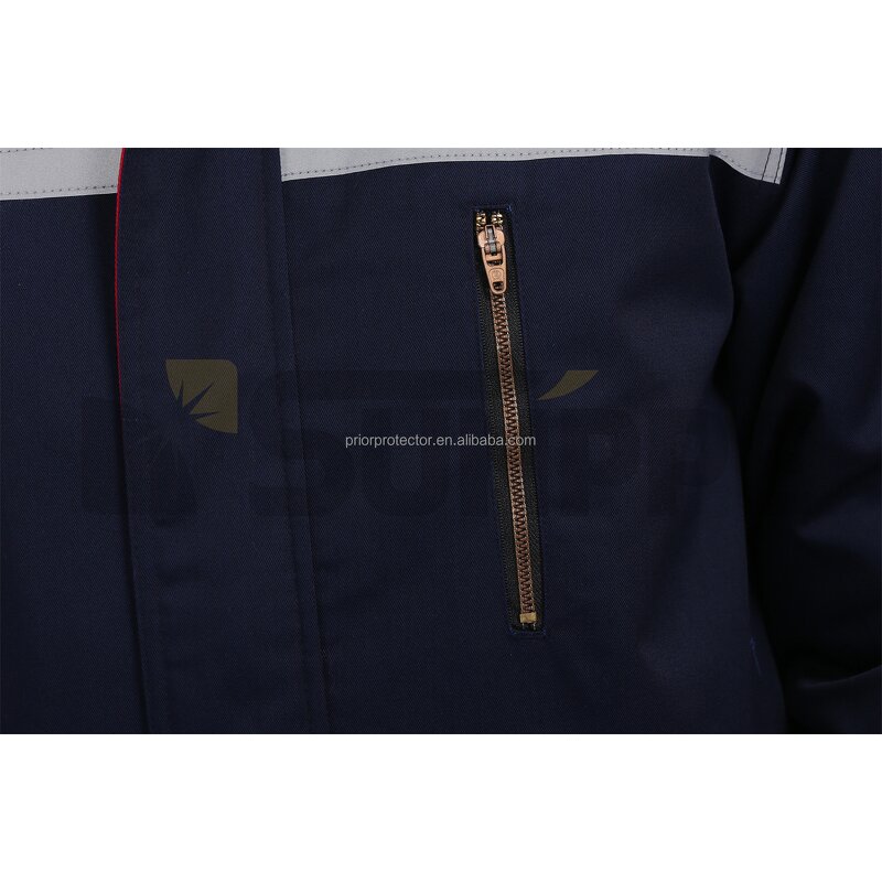 Winter Work Clothes Manufacturer - Custom Logo for Women & Men Navy Red Polyester with Cotton Lining Thick and Warm Uniforms