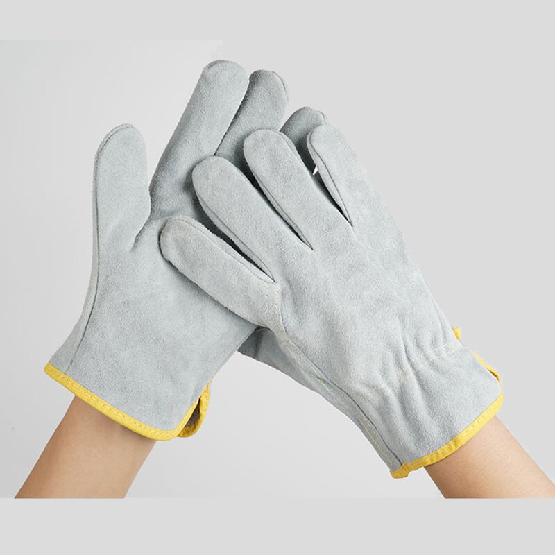 Welding Gloves Manufacturer - Industrial Work Safety Pink Red Full Leather Cowhide Anti-Slip Tig for Hand Protection Export Grade