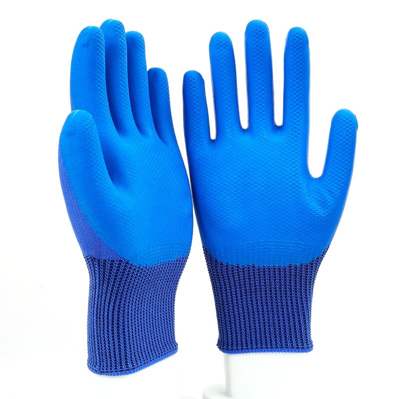 PU Coated Gloves Manufacturer - 42 Grams High Impact Dipped Nitrile Grey Construction Protective Safety for Industrial Work Guangzhou
