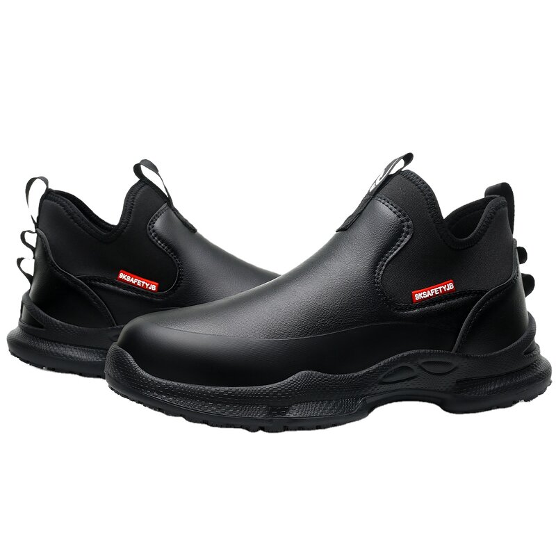 Chef Safety Shoes Manufacturer - SRC Lev Mid Cut Lightweight Rubber Leather Casual Work Super Anti-Slip Kitchen Restaurant Cook for Spring Summer