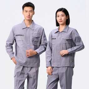 Construction Work Uniform Manufacturer - 100% Cotton 270g Thick Twill Breathable PPE Sets Knee-Length Design for Safety