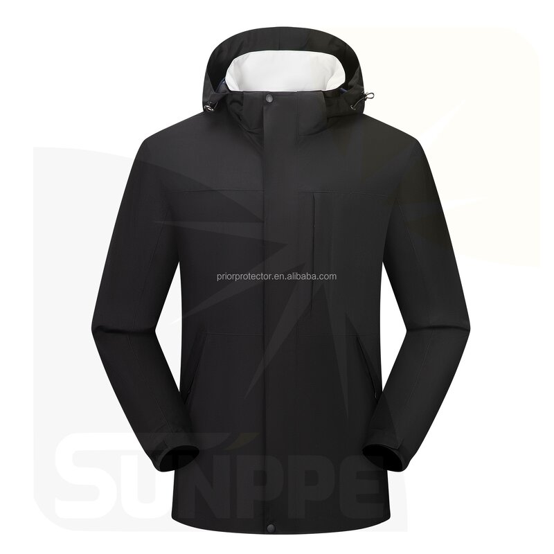Lightweight Jacket Manufacturer - SunPPE Unisex Premium Artificial Air Cotton Filled Detachable Lined Hood YKK Zipper Windproof Waterproof