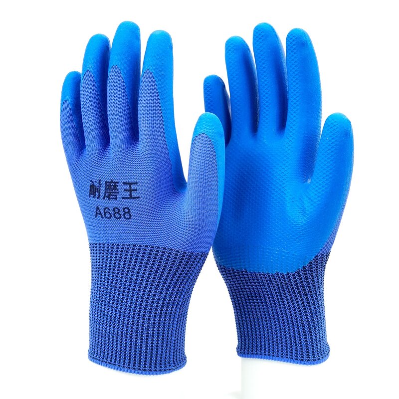 PU Coated Gloves Manufacturer - 42 Grams High Impact Dipped Nitrile Grey Construction Protective Safety for Industrial Work Guangzhou