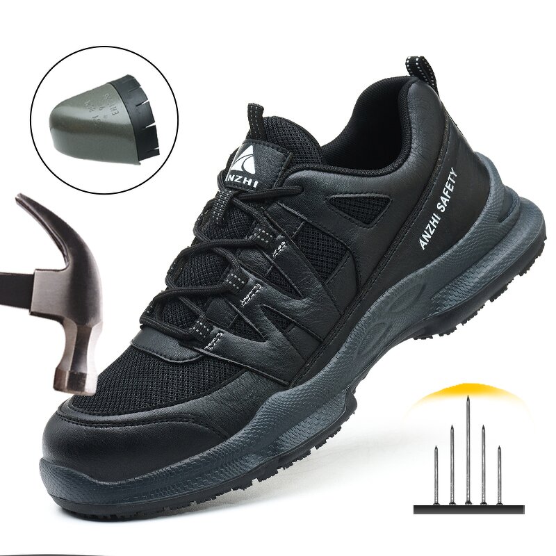 Steel Toe Safety Shoes Manufacturer - High Quality SRC Anti Slip Sole Sport Mesh Upper Factory Work Sports Lightweight Industrial Unisex