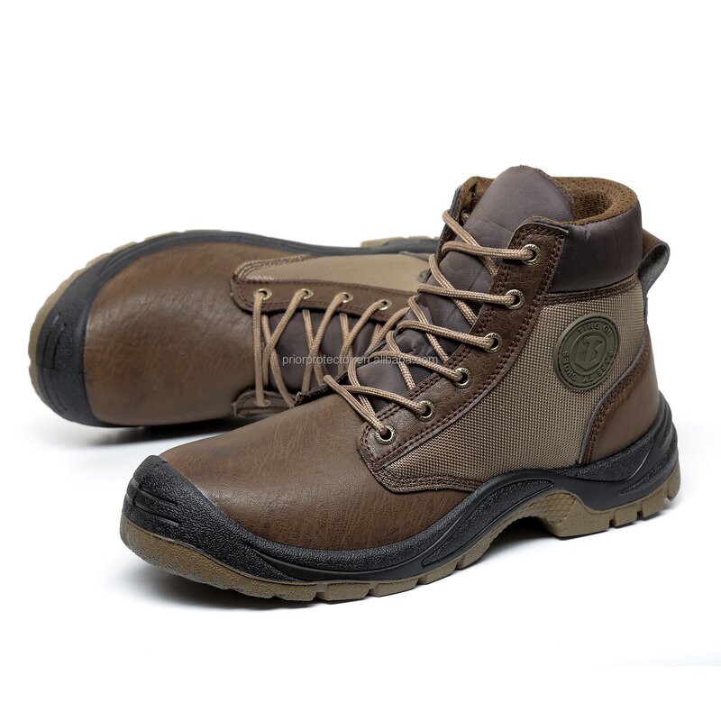 Unisex Safety Boots Manufacturer - Fashion Oil Resistant Waterproof Black High Cut Microfiber Leather Funky Steeltoe Factory Winter