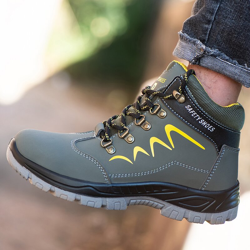 Steel Toe Safety Shoes Manufacturer - High Quality Hiking Factory Work Sports Dual Density PU Lightweight Industrial Unisex Microfiber