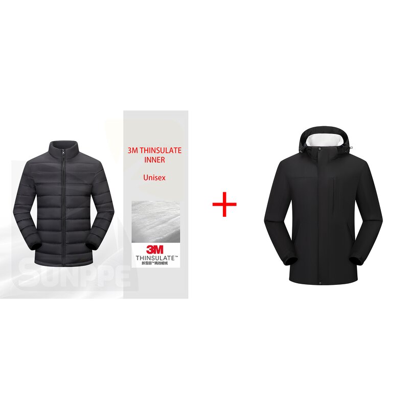Winter Jacket Manufacturer - Unisex Premium 3M Thinsulate Lined Hooded Windproof Waterproof Detachable YKK Zipper Custom LOGO for Outdoor