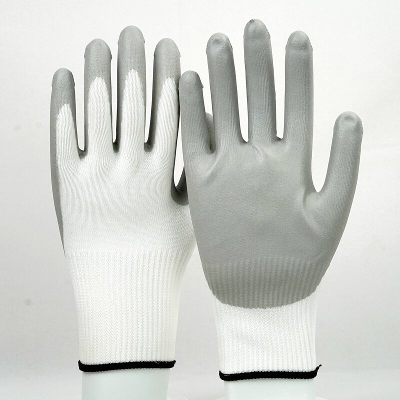 Nitrile Coated Gloves Manufacturer - Sun PPE Grey Flexible Intumescent Coating 42g Performance Superior Light Duty Industrial Work Polyester Custom